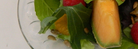 Cantalope,Tomato, and Basil Salad